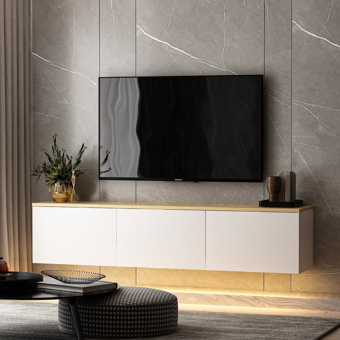 TV szekrény Neon - White v2-VASBÚTOR
