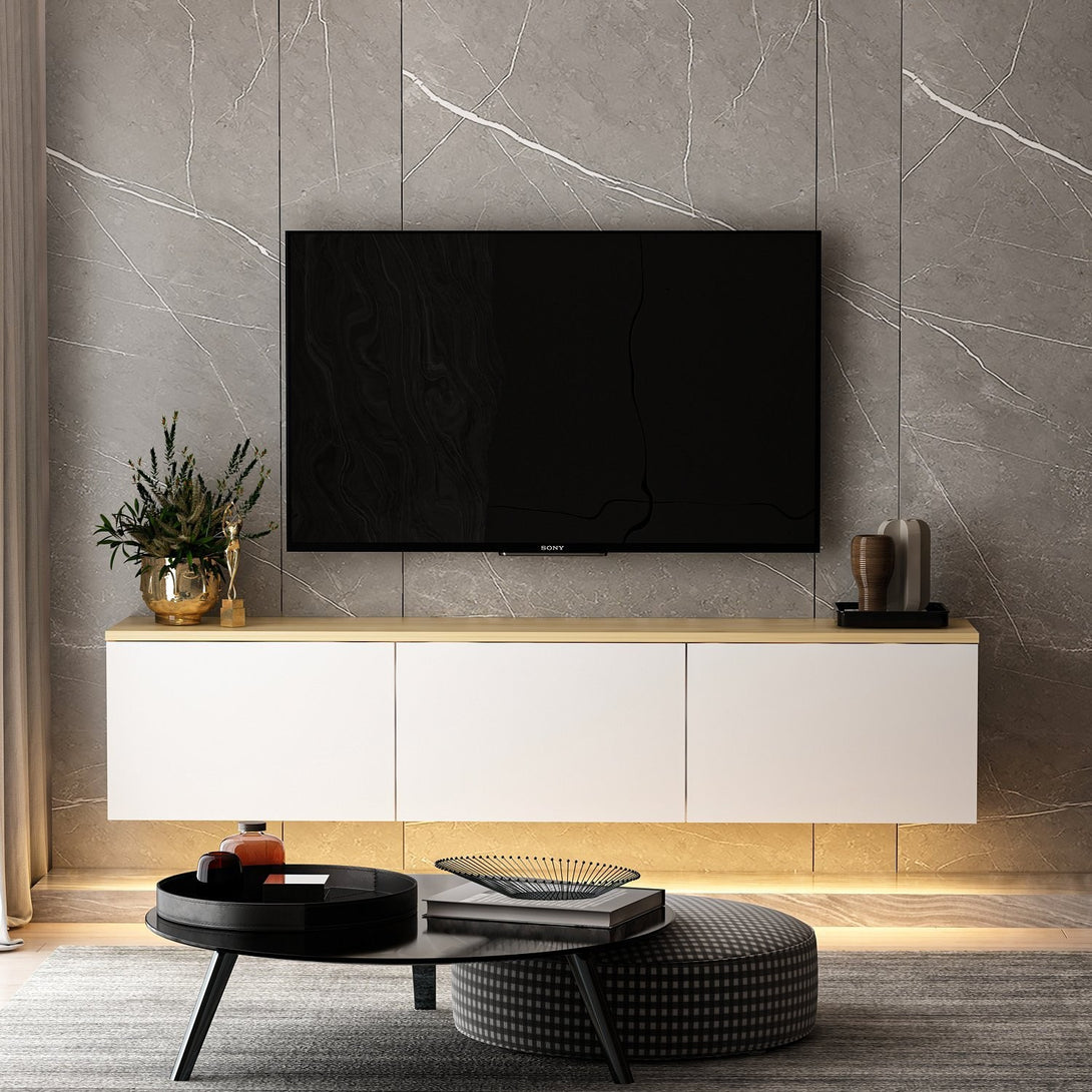 TV szekrény Neon - White v2-VASBÚTOR