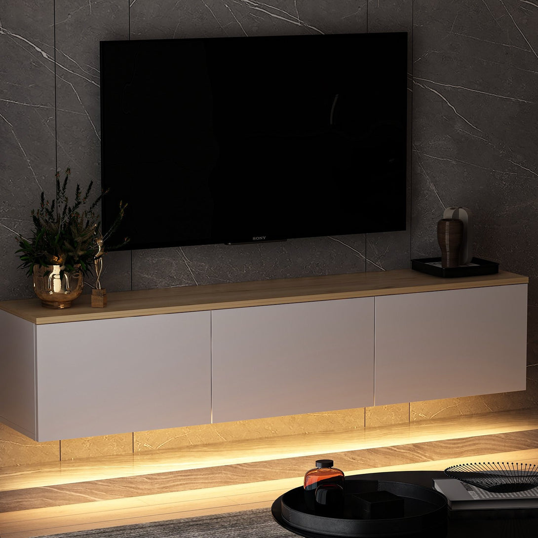 TV szekrény Neon - White v2-VASBÚTOR
