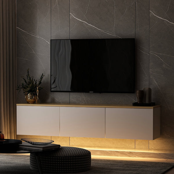 TV szekrény Neon - White v2-VASBÚTOR