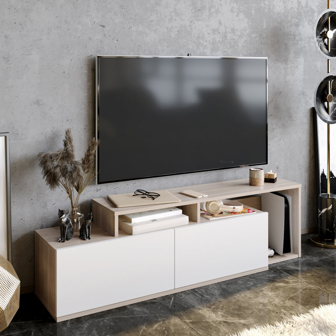 TV szekrény Nexera - Cordoba, White-VASBÚTOR