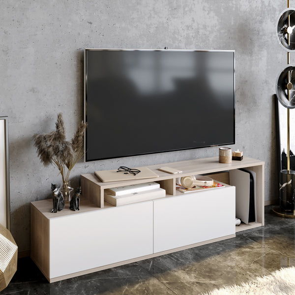 TV szekrény Nexera - Cordoba, White-VASBÚTOR