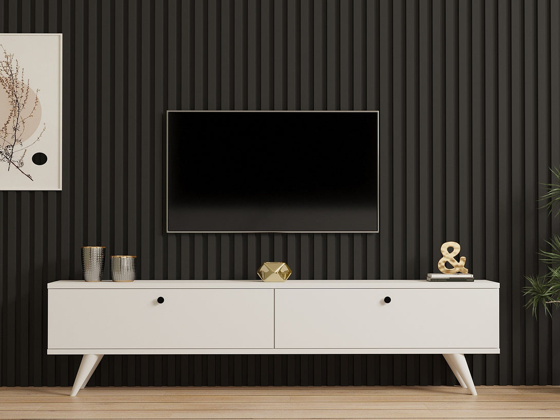 TV szekrény Paris - Fehér-VASBÚTOR