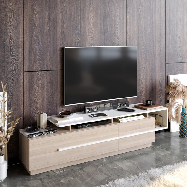 TV szekrény Pia - Cordoba, Fehér-VASBÚTOR