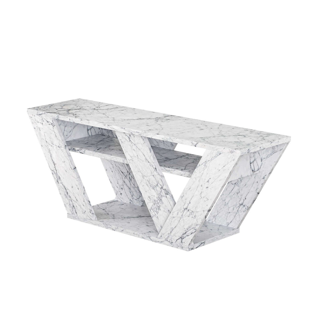 TV szekrény Pipralla - Carrara Marble-VASBÚTOR