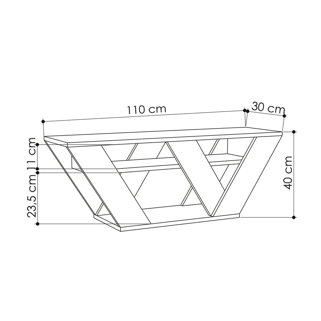 TV szekrény Pipralla - Carrara Marble-VASBÚTOR