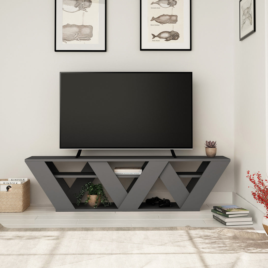 TV szekrény Ralla - Anthracite-VASBÚTOR