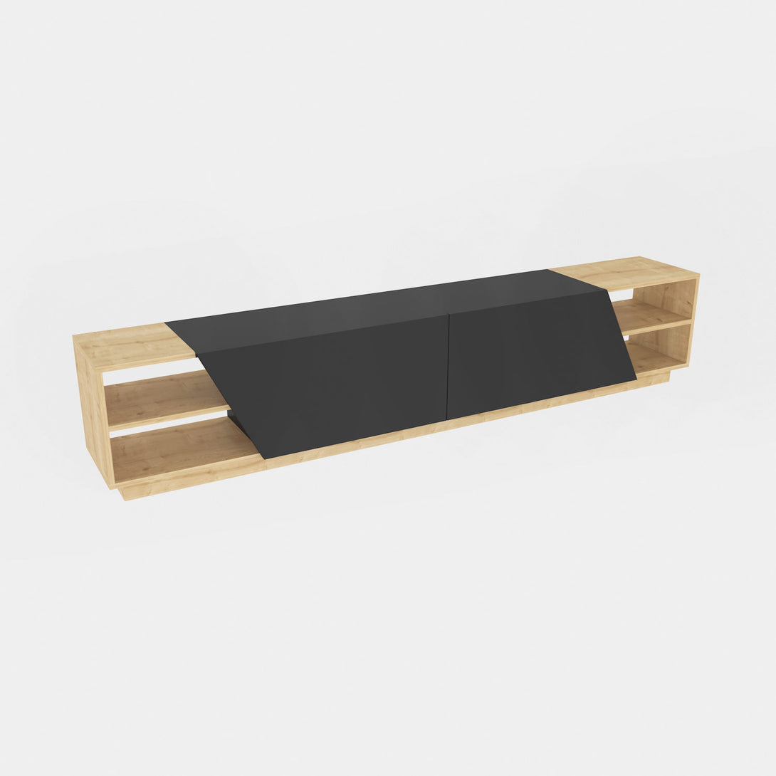 TV szekrény Rhodes - Oak, Anthracite-VASBÚTOR
