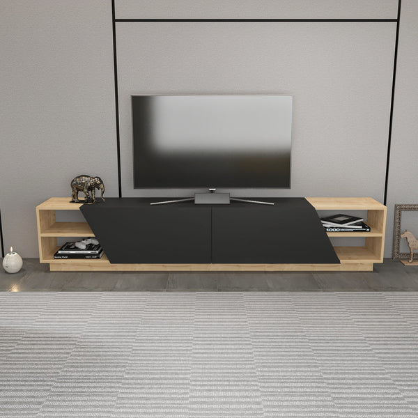 TV szekrény Rhodes - Oak, Anthracite-VASBÚTOR