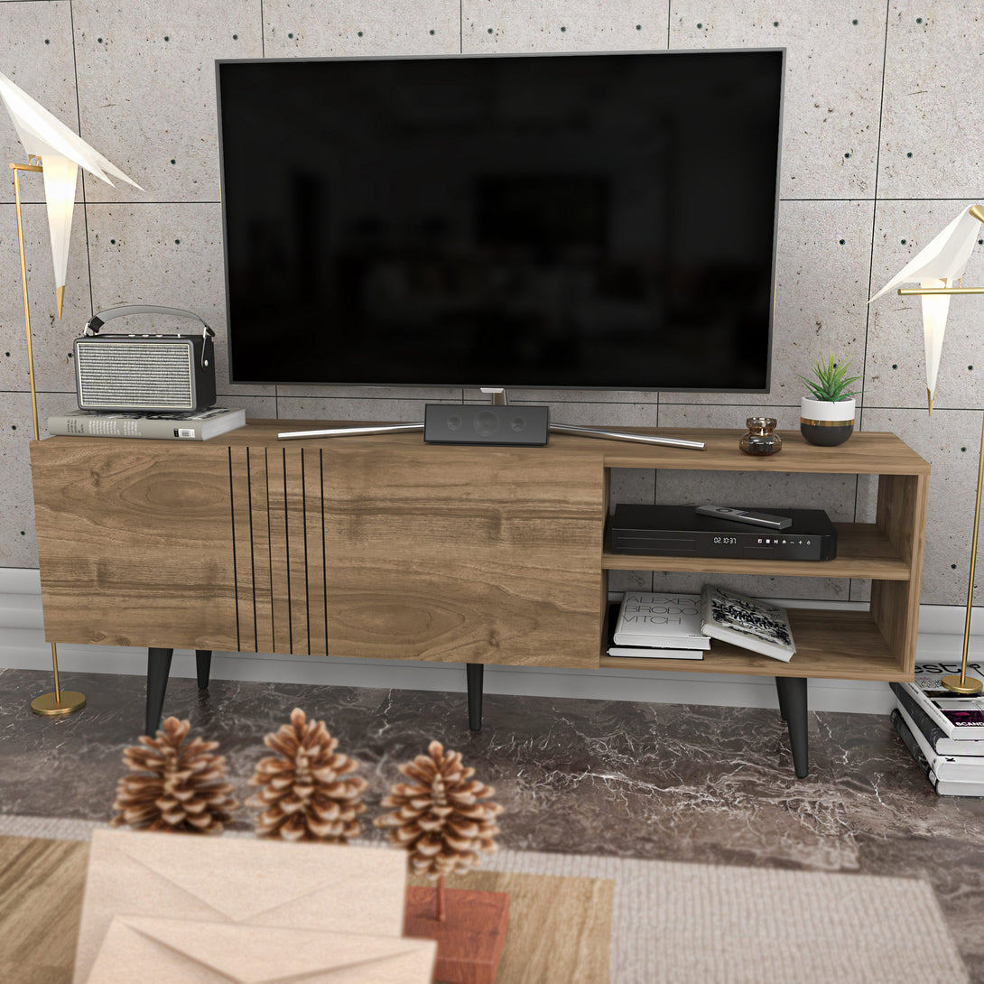 TV szekrény Ronas - Walnut-VASBÚTOR