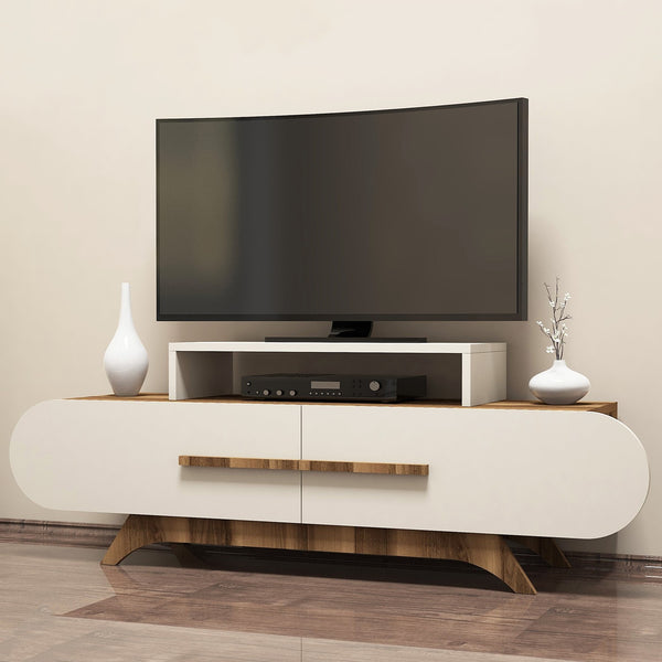 TV szekrény Rose - Diós, Krém-VASBÚTOR