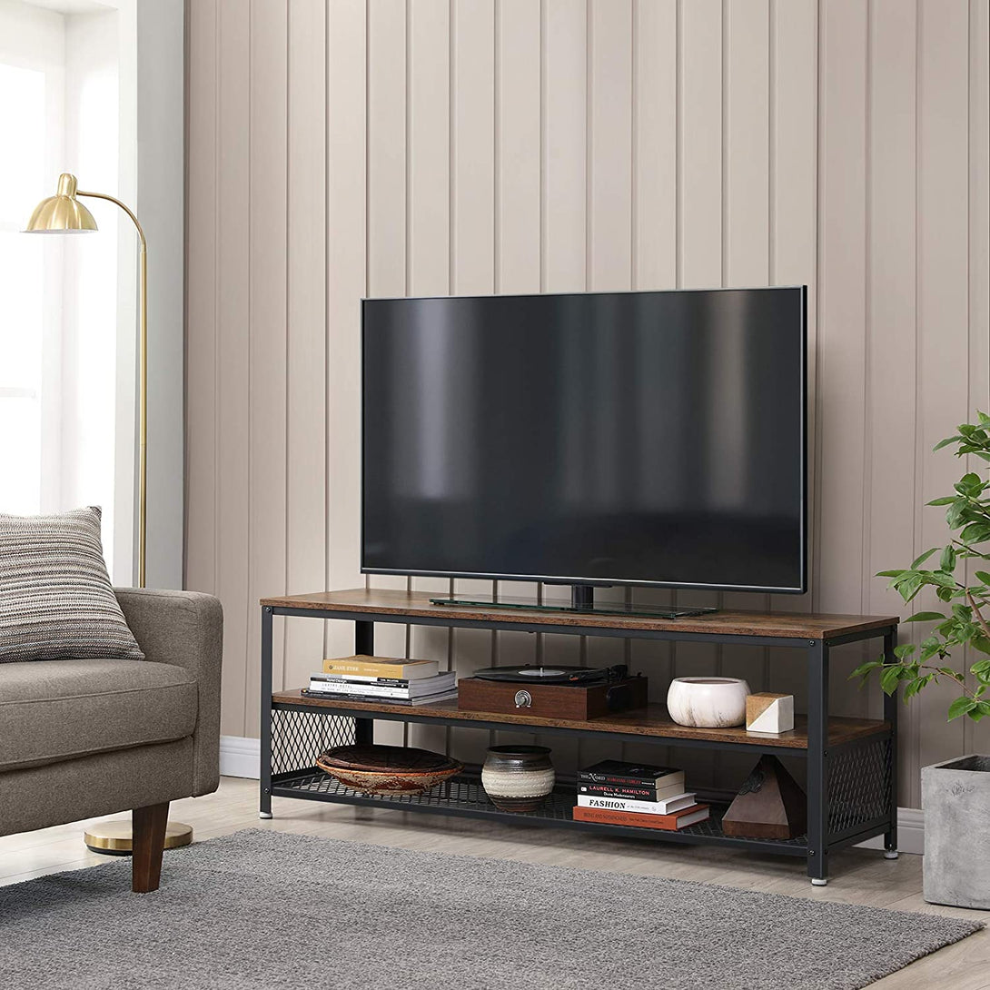 TV szekrény, Rusztikus TV állvány 140 x 40 x 52 cm rusztikus barna-VASBÚTOR
