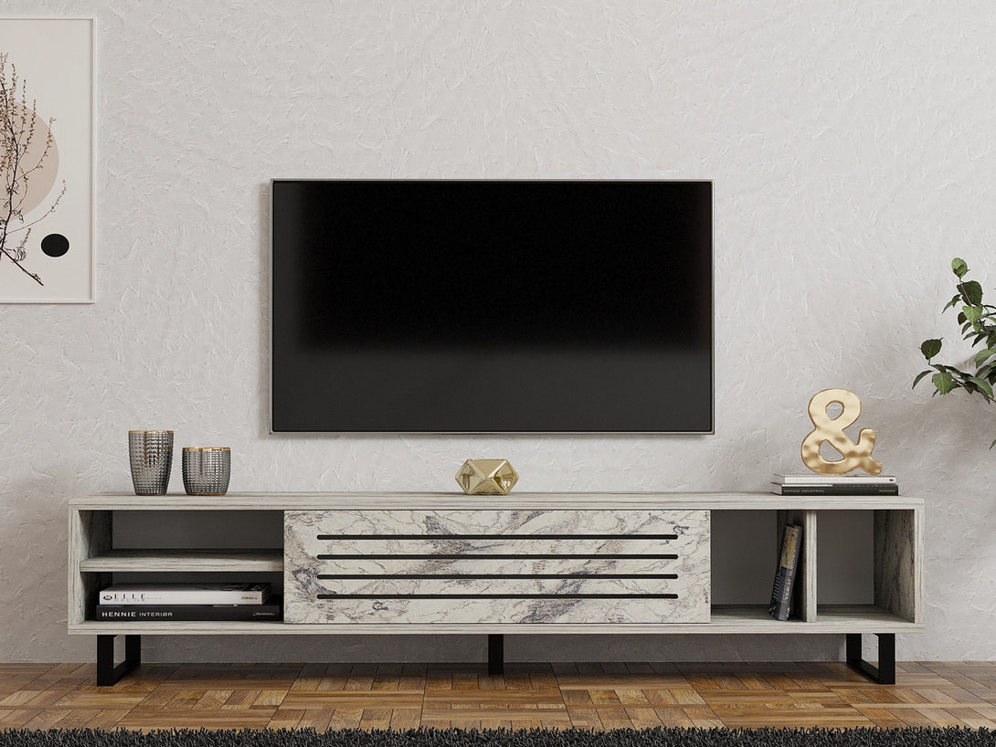 TV szekrény Safir - Freesia, Marble-VASBÚTOR
