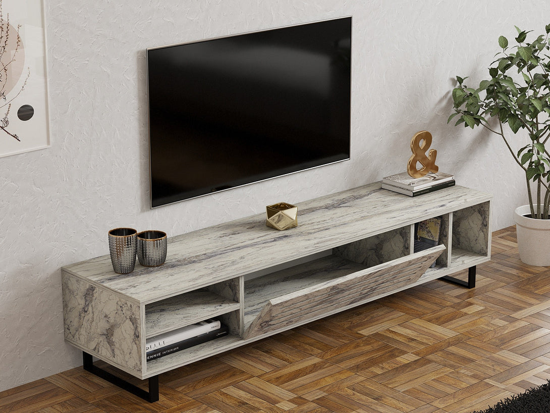 TV szekrény Safir - Freesia, Marble-VASBÚTOR