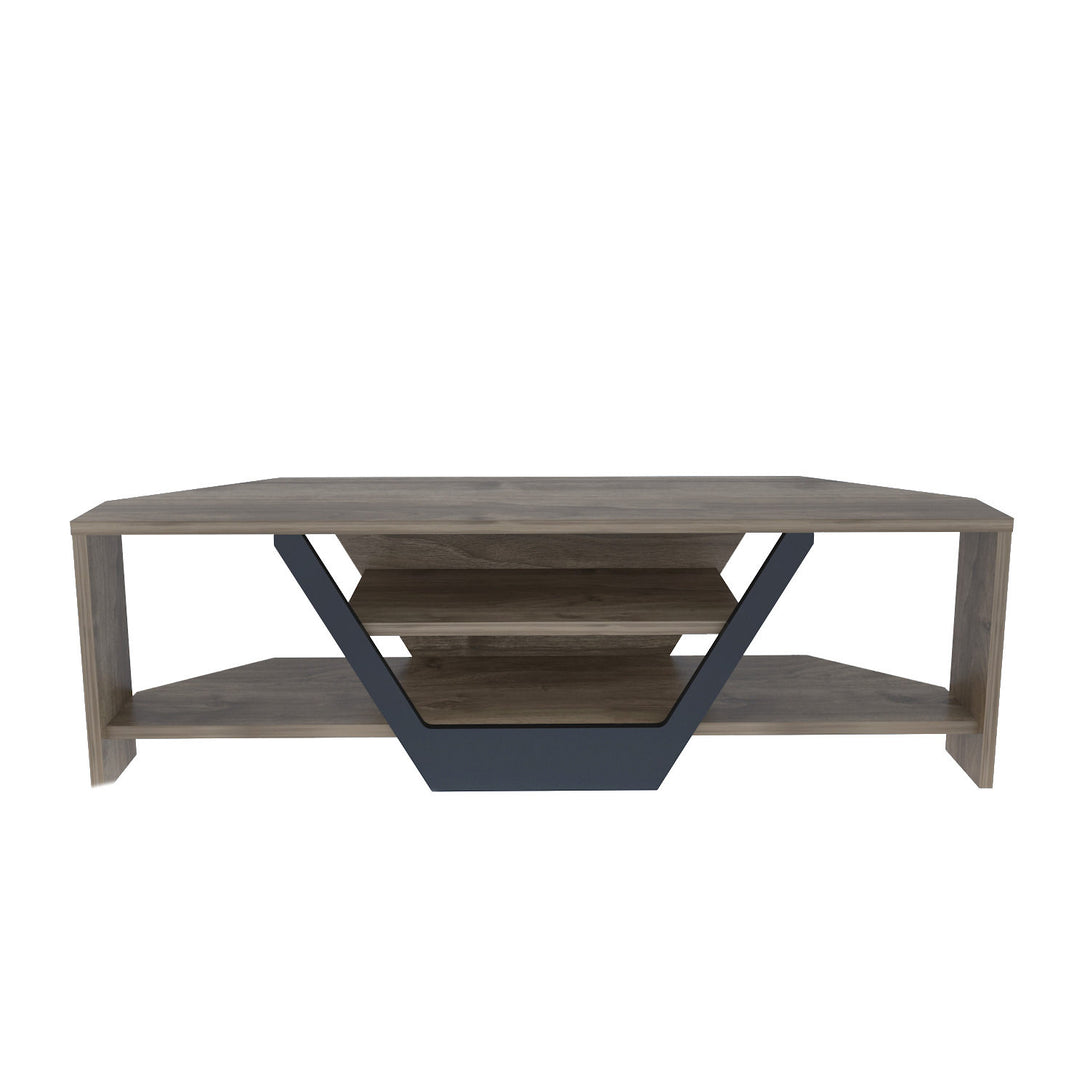 TV szekrény Sares - Walnut, Black-VASBÚTOR