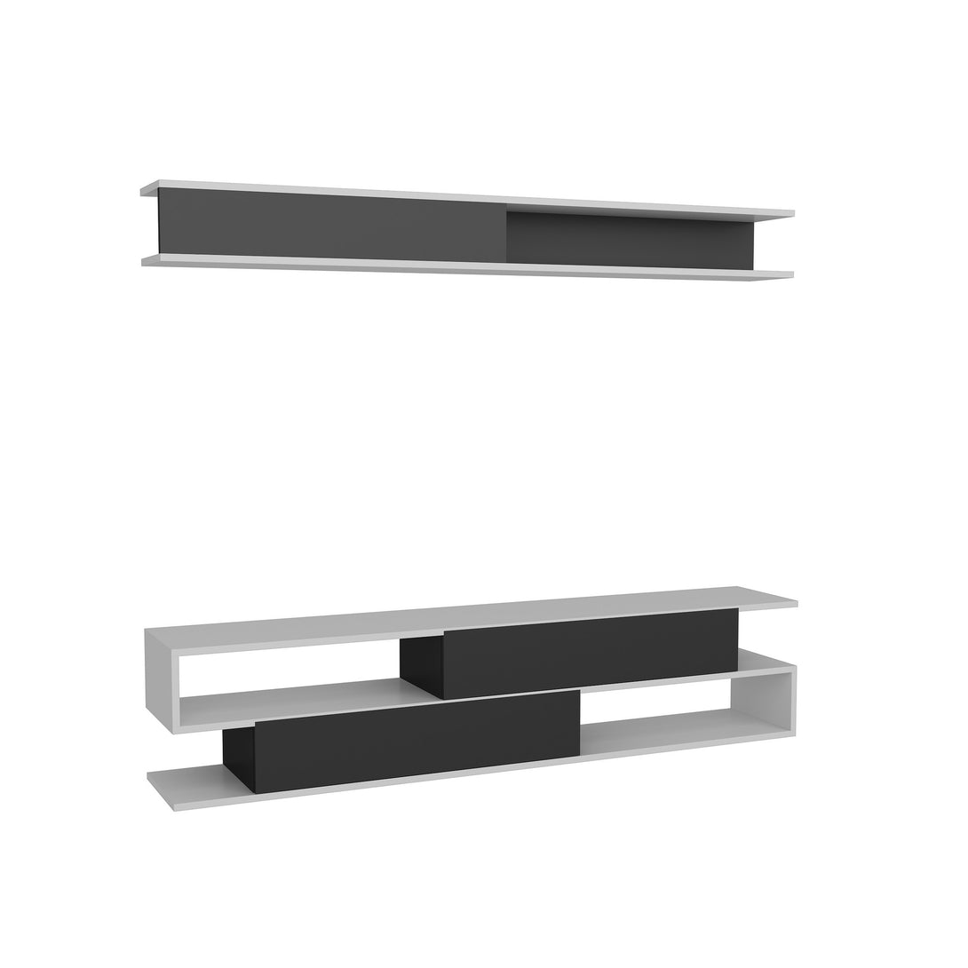 TV szekrény Sims - Black, White-VASBÚTOR