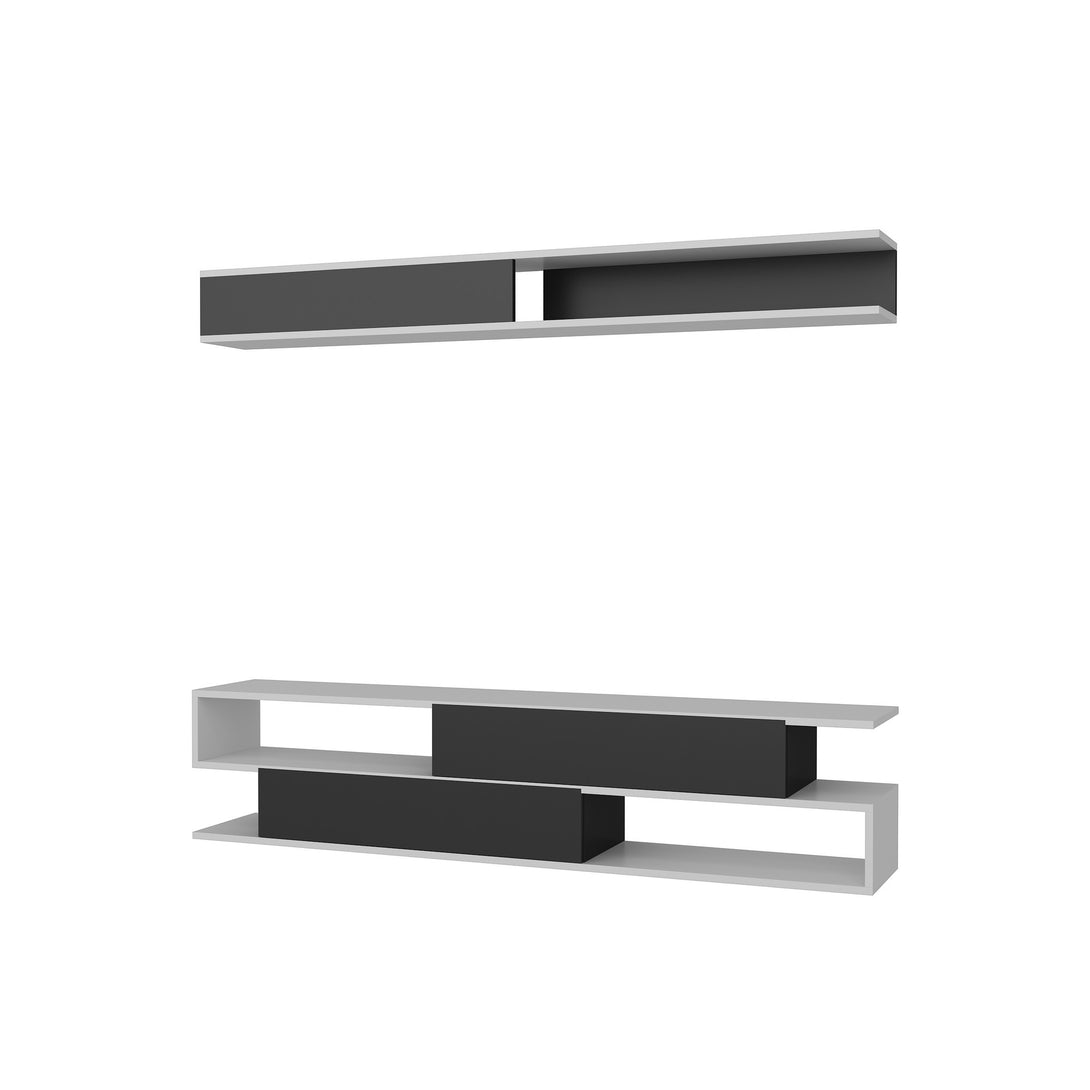 TV szekrény Sims - Black, White-VASBÚTOR
