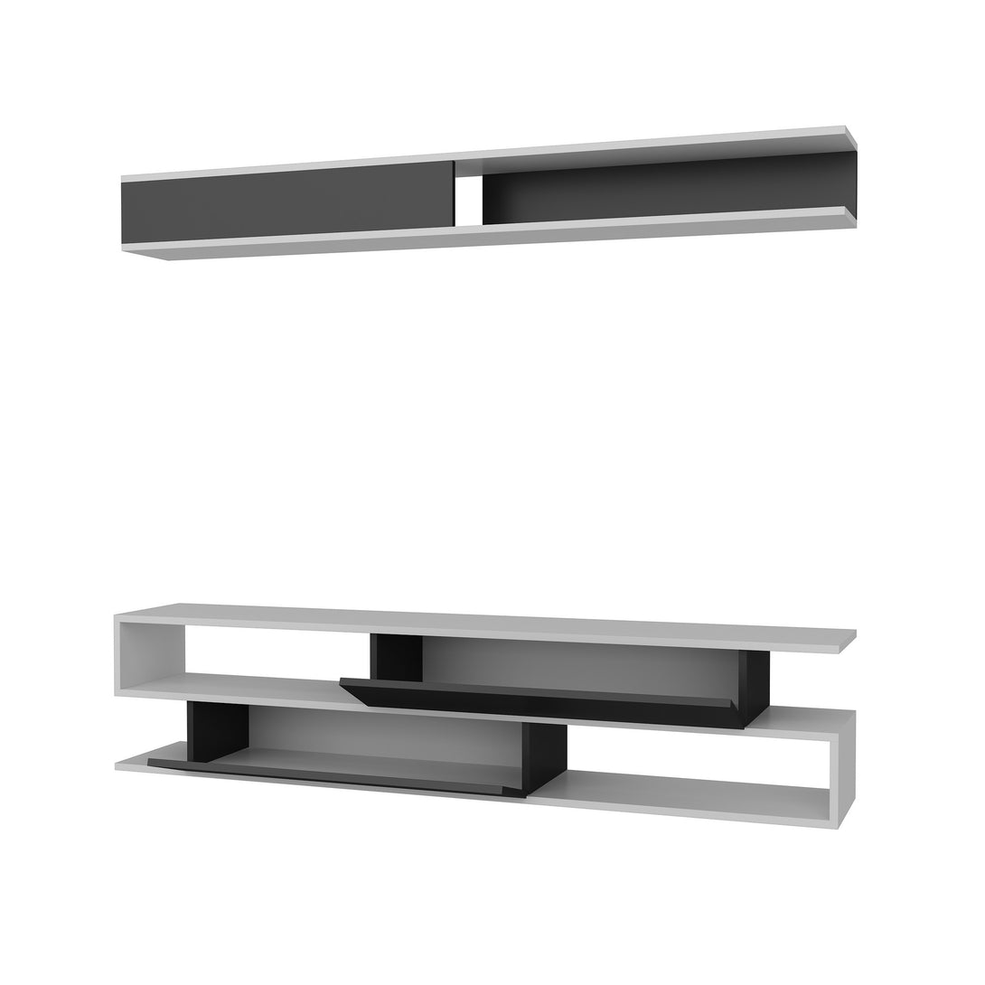 TV szekrény Sims - Black, White-VASBÚTOR