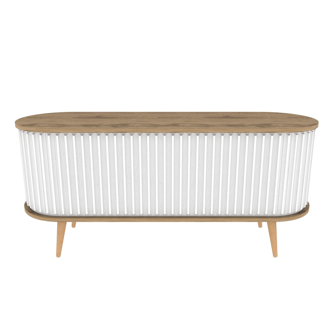 TV szekrény Stor - Oud Oak, White-VASBÚTOR