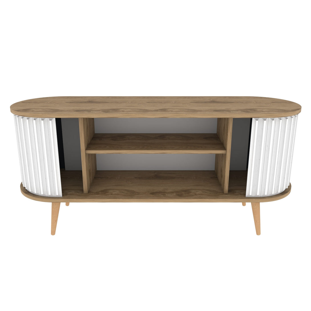 TV szekrény Stor - Oud Oak, White-VASBÚTOR