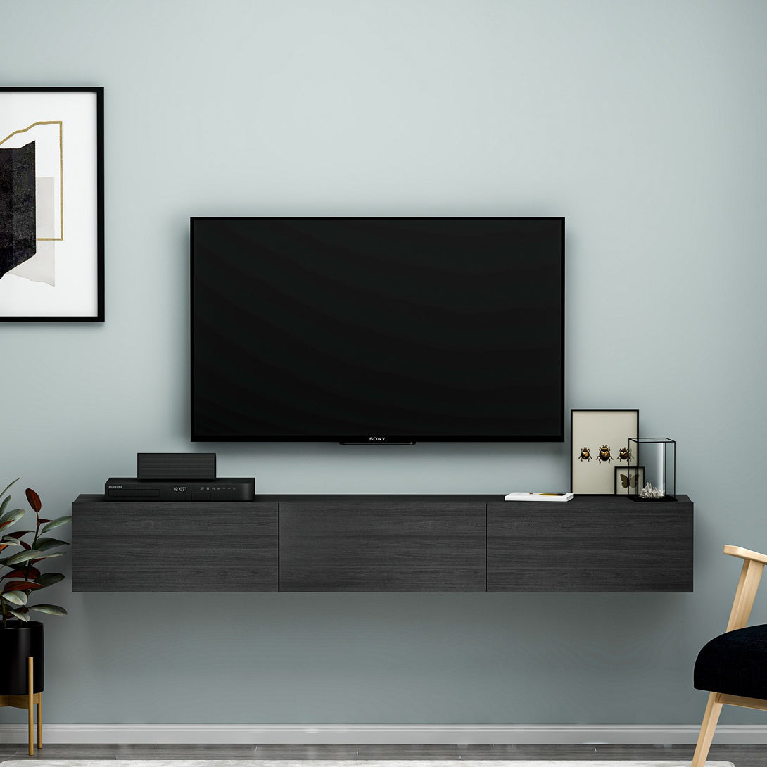 TV szekrény Terra - Black-VASBÚTOR