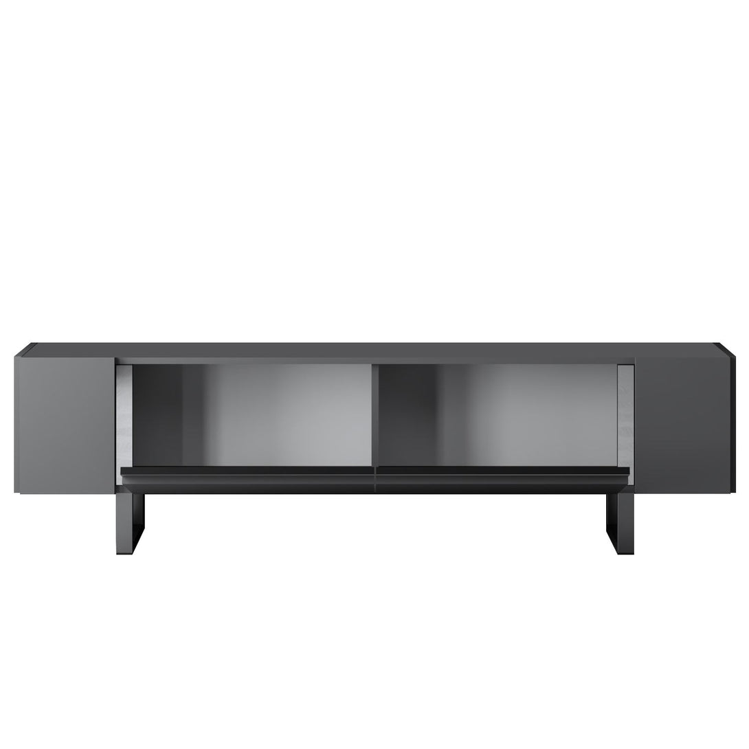 TV szekrény Yildiz - Anthracite, Silver-VASBÚTOR