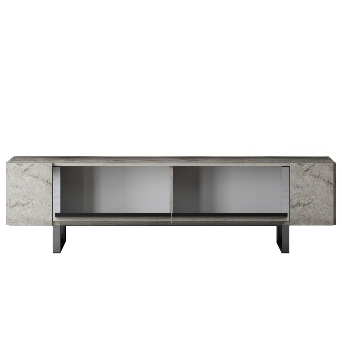 TV szekrény Yildiz - Travertine, Silver-VASBÚTOR