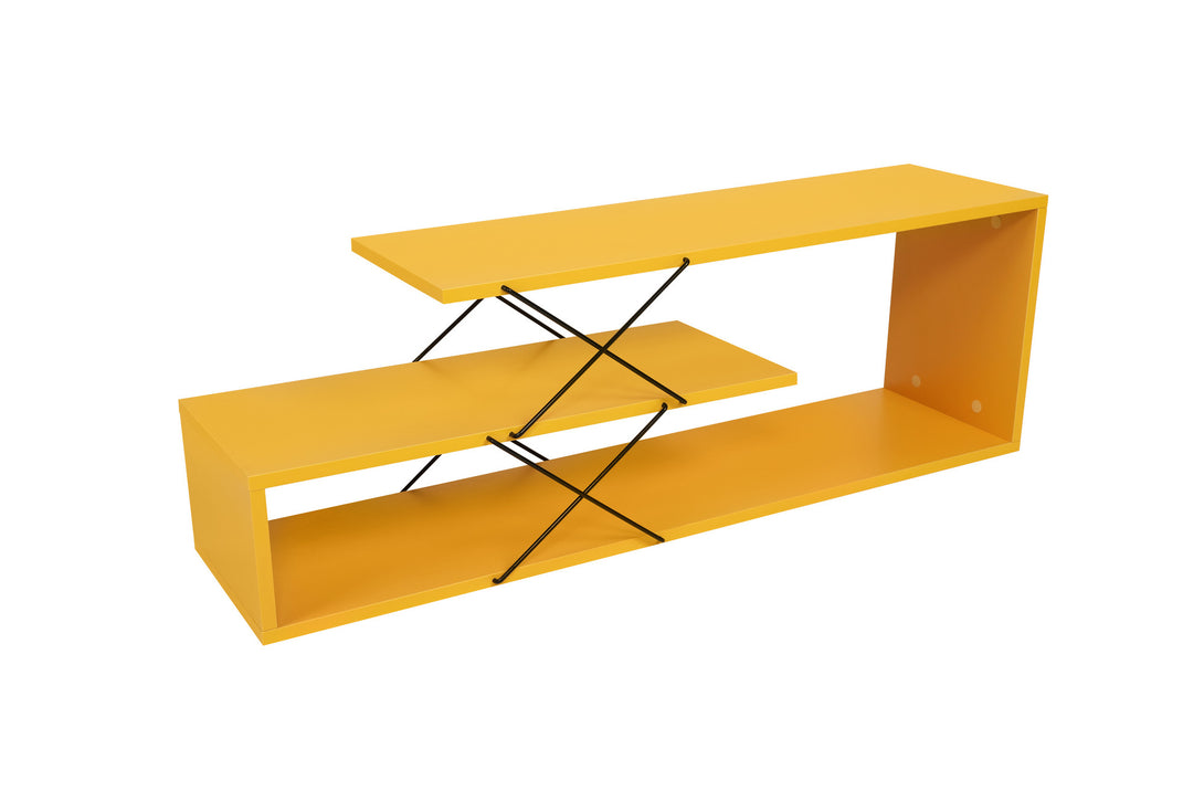 TV szekrény Zigzag - Sárga-VASBÚTOR