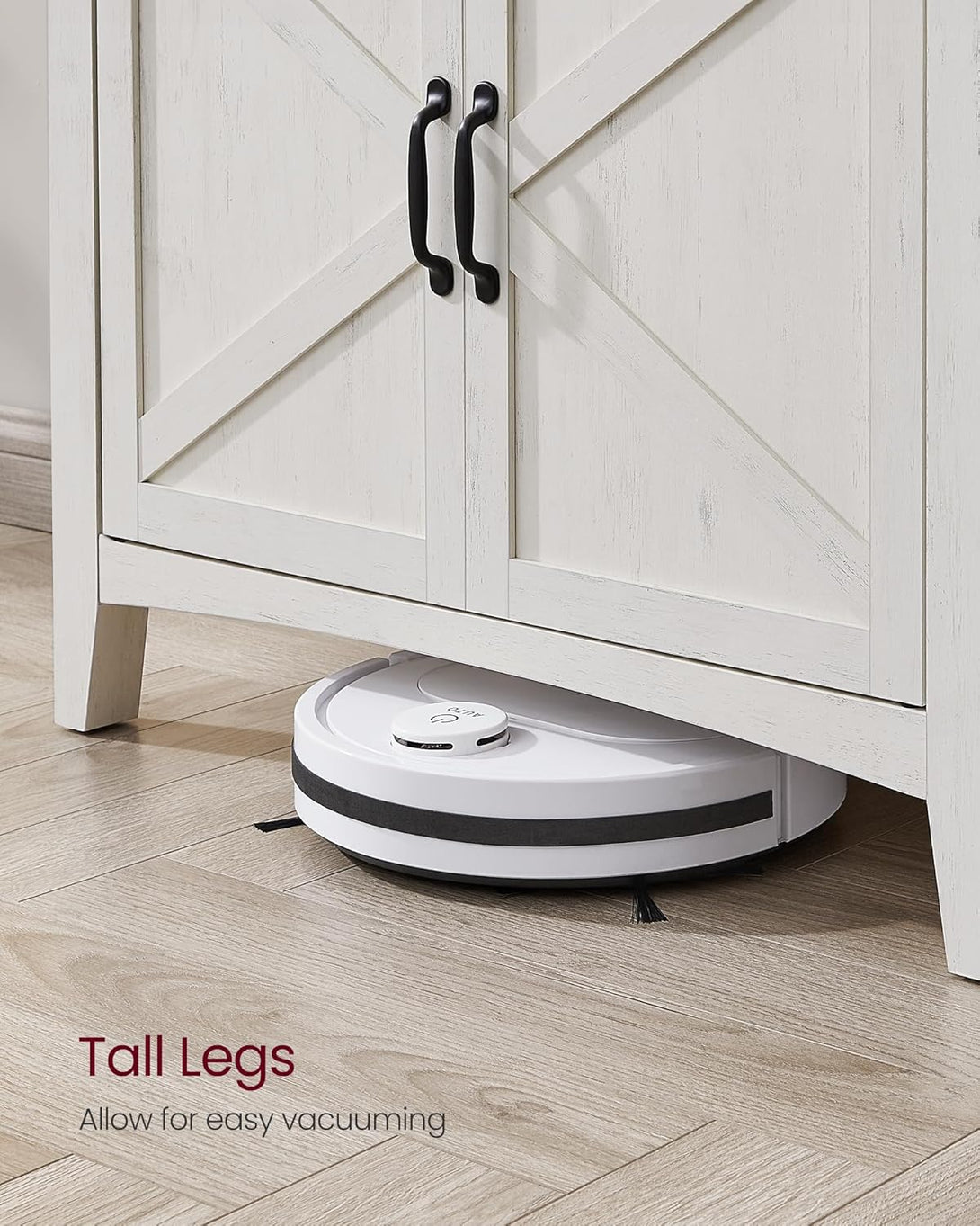 Tálalószekrény magasságban állítható polccal, 40 x 80 x 80 cm, fehér és mézbarna-VASBÚTOR