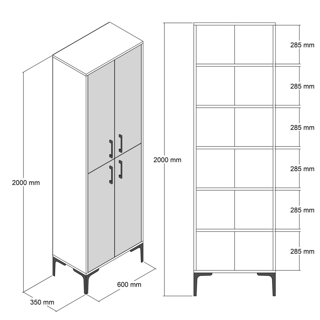 Tároló szekrény Berlin A - Walnut, Anthracite-VASBÚTOR