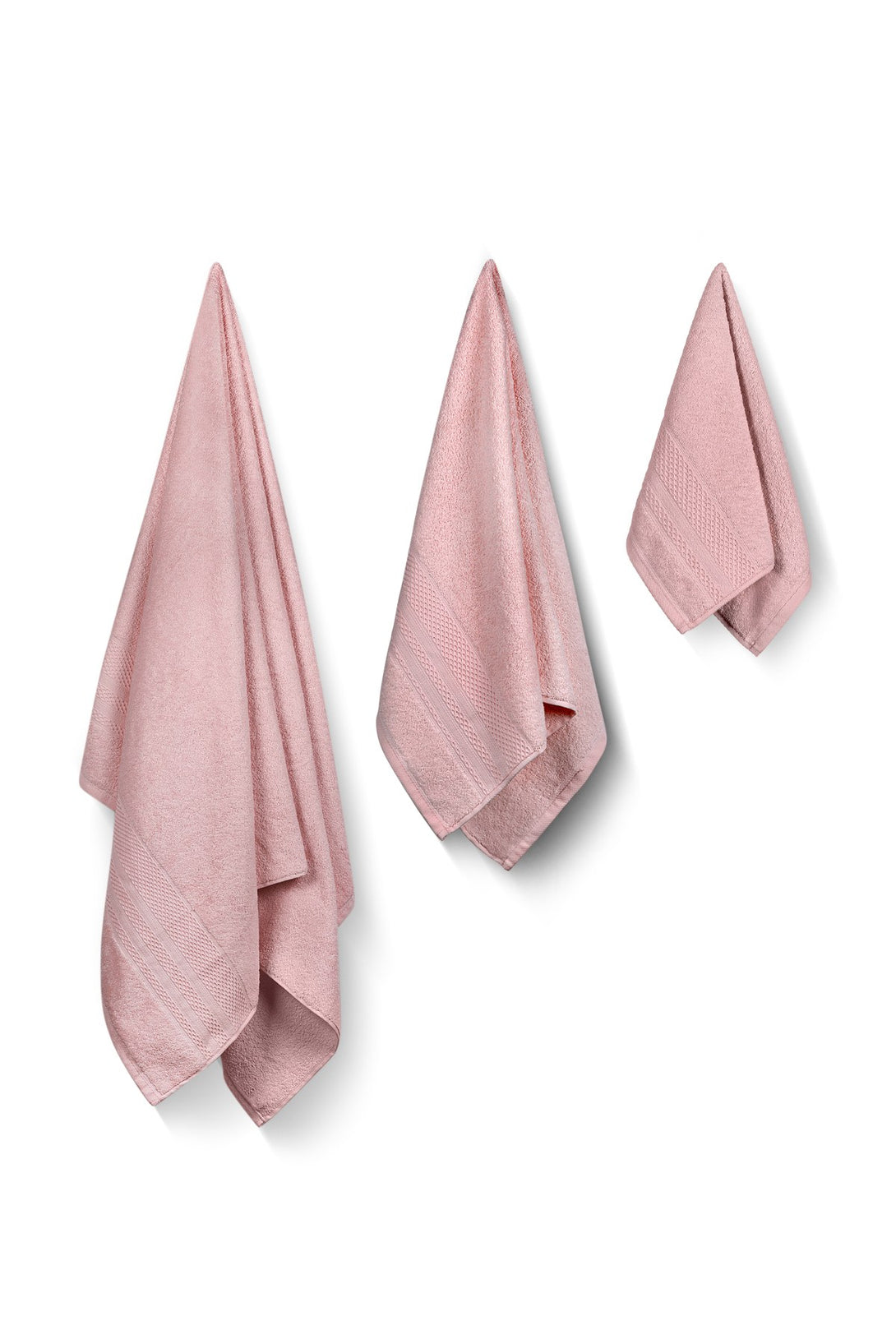Törölköző Szett (3 db) Piramit - Dusty Rose-VASBÚTOR
