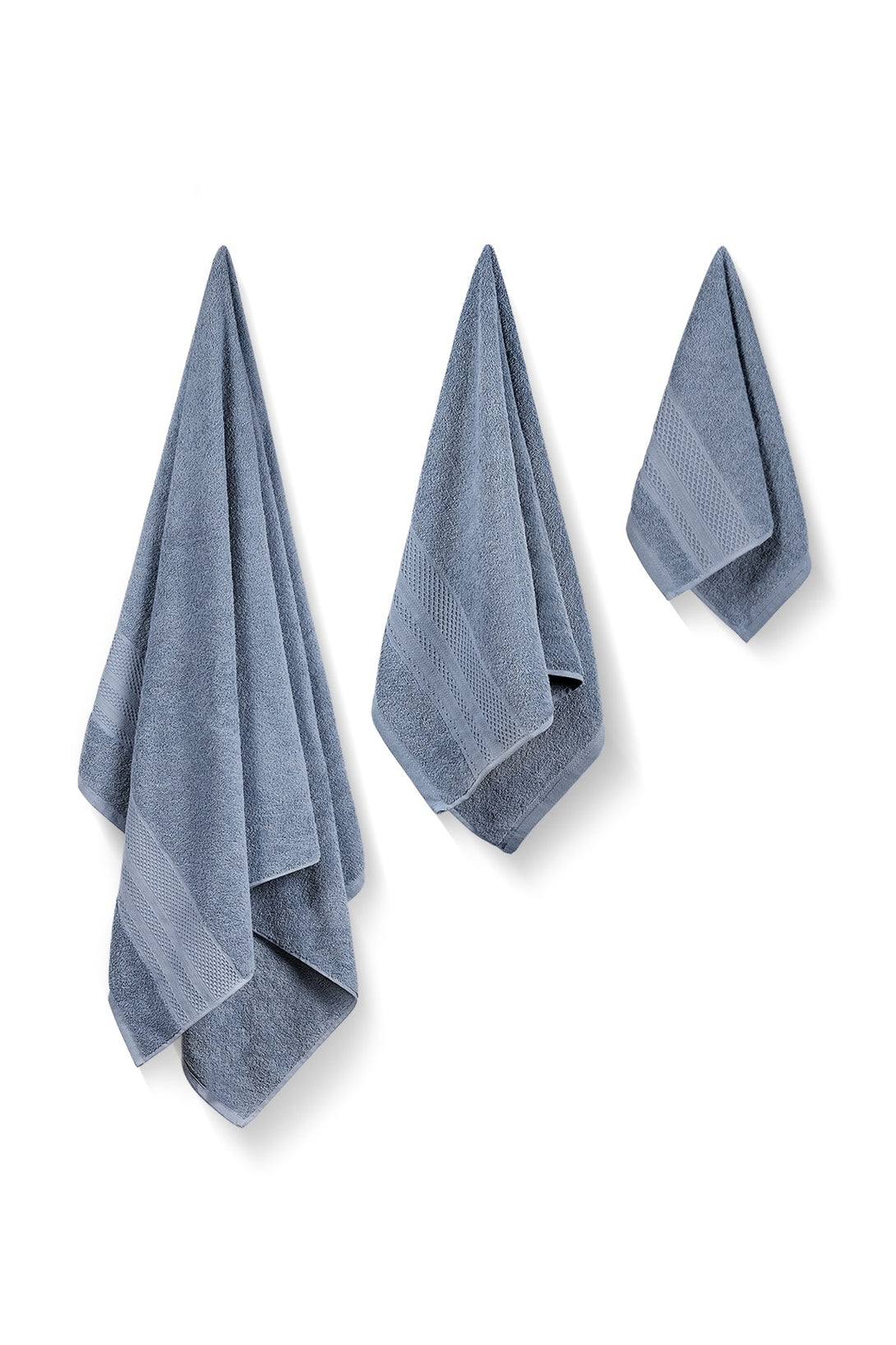 Törölköző Szett (3 db) Piramit - Indigo kék-VASBÚTOR