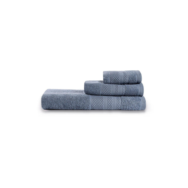 Törölköző Szett (3 db) Piramit - Indigo kék-VASBÚTOR