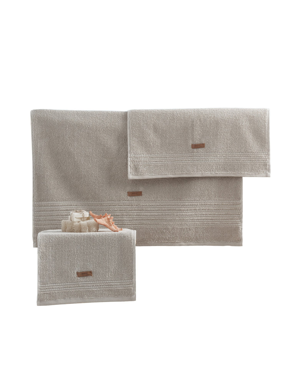 Törölköző Szett (3 db) Wellness - Bézs-VASBÚTOR