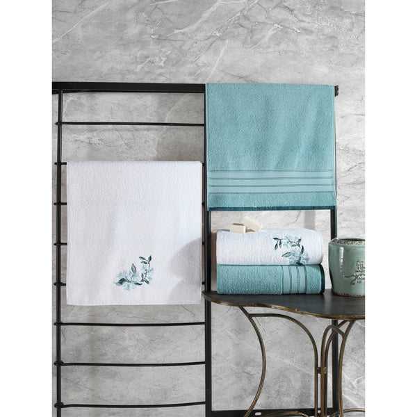 Törölköző Szett (4 db) Hamam Setı Colorful - Mint, Fehér-VASBÚTOR