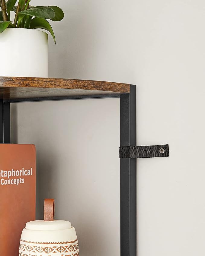 VASAGLE 5 szintes sarokpolc 160x30x30 cm barna és fekete színben-VASBÚTOR