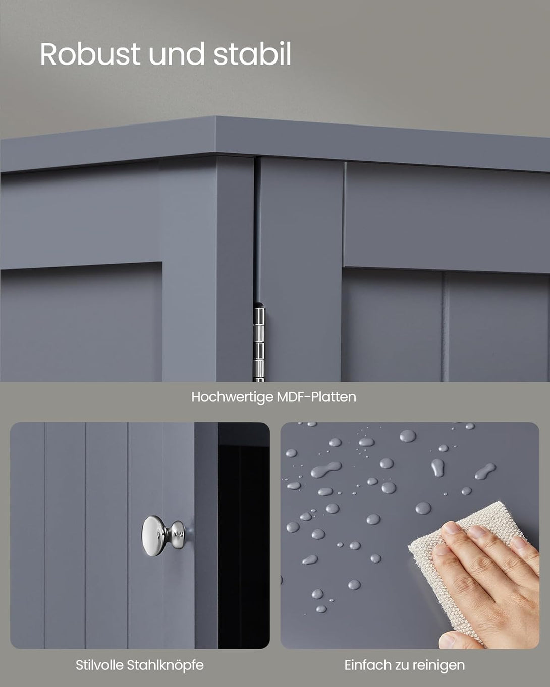 VASAGLE cipősszekrény, cipőtartó 35 x 80 x 70 cm, szürke-VASBÚTOR