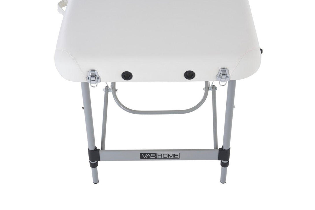 VASHOME Masszázságy, összecsukható és hordozható, Alumínium vázas, Fehér-VASBÚTOR
