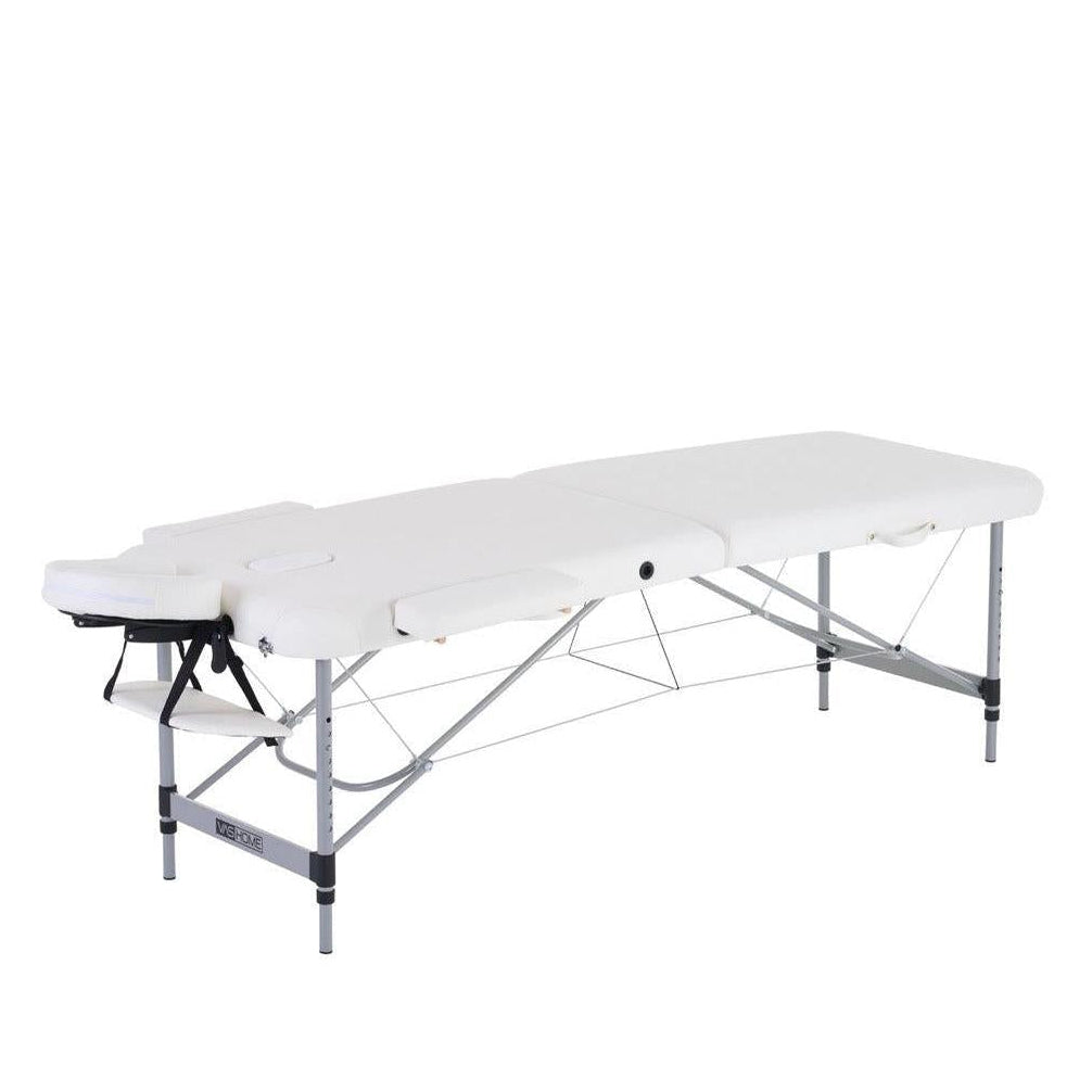 VASHOME Masszázságy, összecsukható és hordozható, Alumínium vázas, Fehér-VASBÚTOR