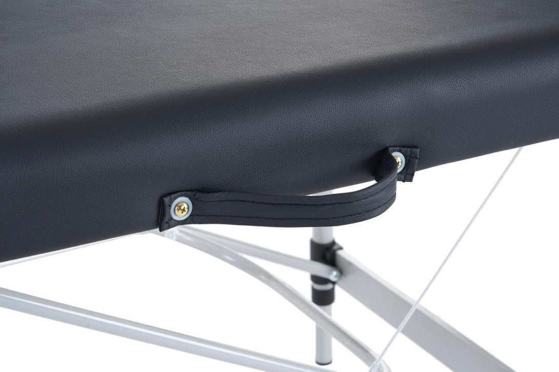 VASHOME Masszázságy, összecsukható és hordozható, Alumínium vázas, Fekete-VASBÚTOR