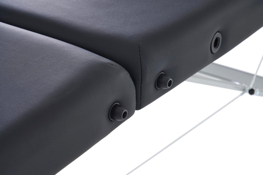 VASHOME Masszázságy, összecsukható és hordozható, Alumínium vázas, Fekete-VASBÚTOR