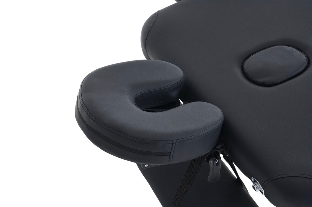 VASHOME Masszázságy, összecsukható és hordozható, Alumínium vázas, Fekete-VASBÚTOR