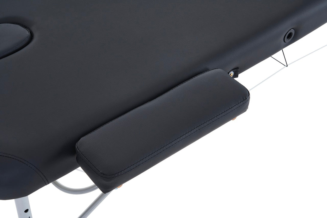 VASHOME Masszázságy, összecsukható és hordozható, Alumínium vázas, Fekete-VASBÚTOR