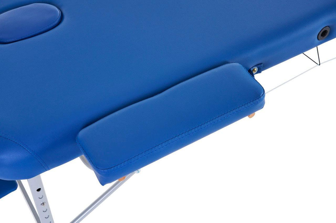 VASHOME Masszázságy, összecsukható és hordozható, Alumínium vázas, Kék-VASBÚTOR