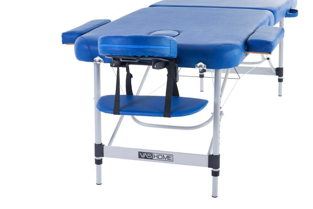 VASHOME Masszázságy, összecsukható és hordozható, Alumínium vázas, Kék-VASBÚTOR