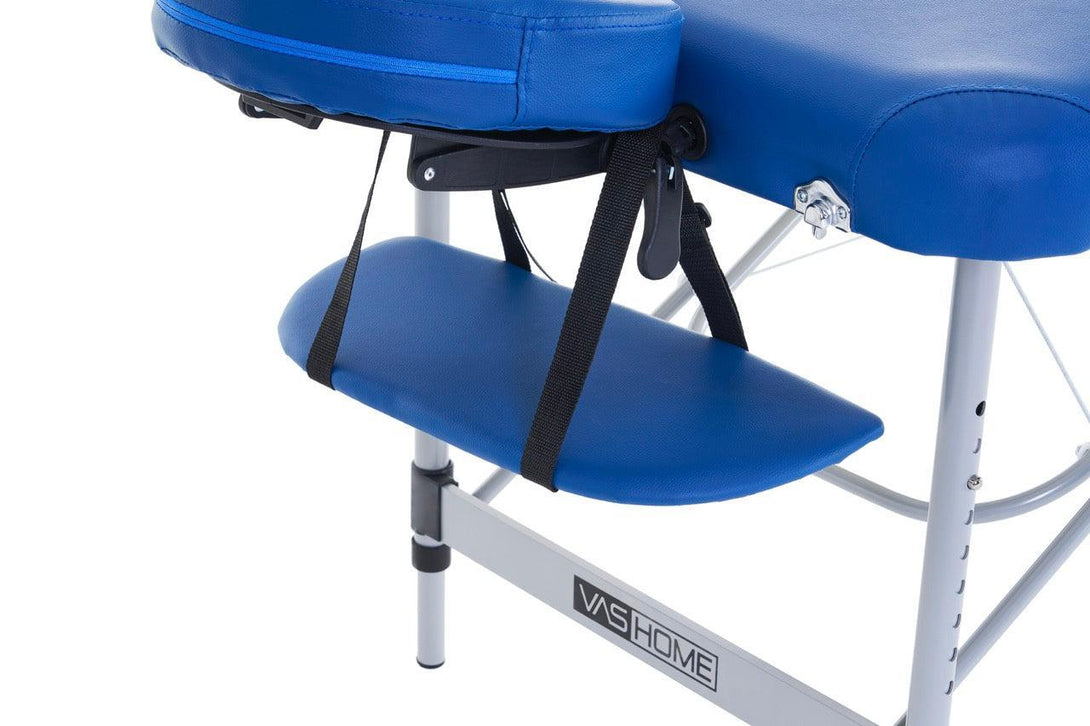 VASHOME Masszázságy, összecsukható és hordozható, Alumínium vázas, Kék-VASBÚTOR