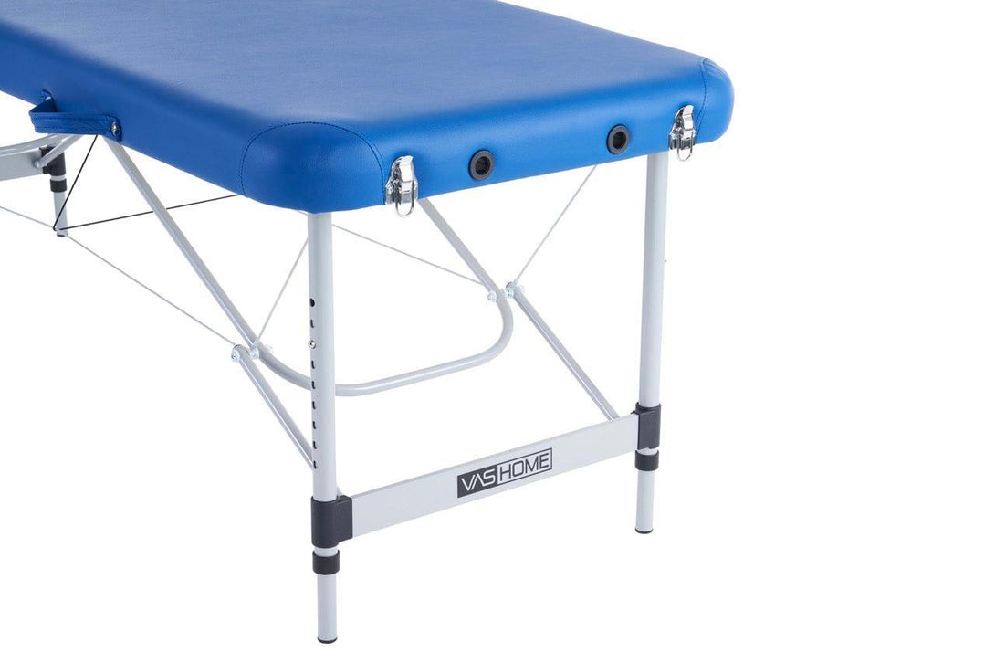 VASHOME Masszázságy, összecsukható és hordozható, Alumínium vázas, Kék-VASBÚTOR