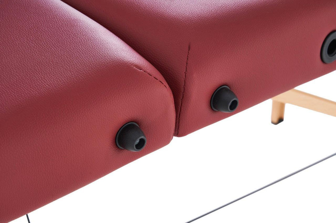 VASHOME Masszázságy, összecsukható és hordozható, Favázas, Bordó szín-VASBÚTOR