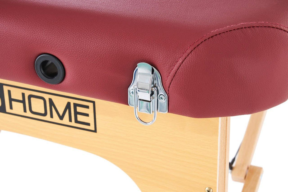 VASHOME Masszázságy, összecsukható és hordozható, Favázas, Bordó szín-VASBÚTOR