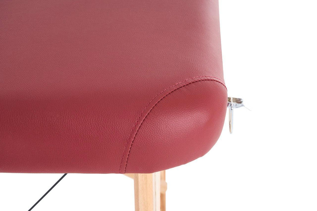 VASHOME Masszázságy, összecsukható és hordozható, Favázas, Bordó szín-VASBÚTOR